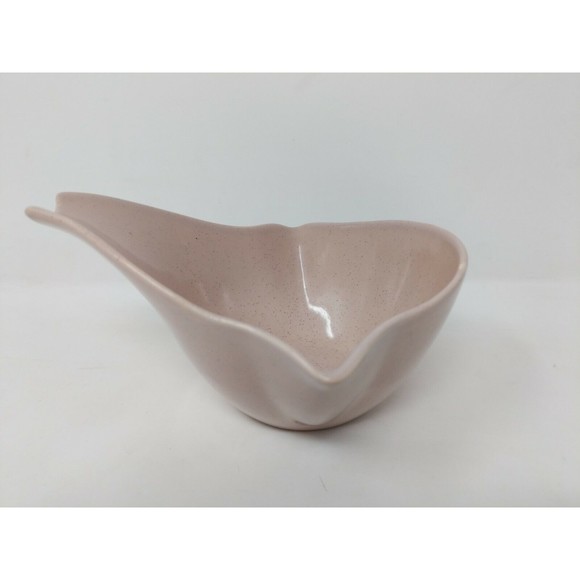 Mid Century Modern Monterey California Pottery Gravy Boat Speckled Organic Pink - Picture 1 of 6